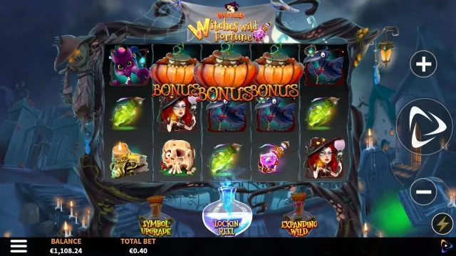 3 Wonders Witches Wild Fortune: LOCKIN REEL illustrated by the studio. Example rewards are not our gambling results.