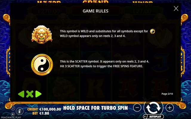 5 Lions Gold — the in-game feature explanation
