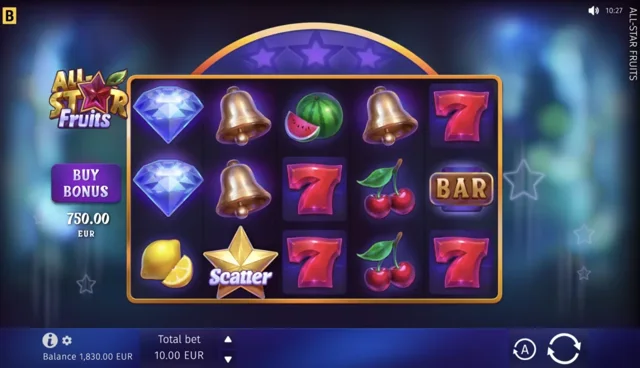 All-Star Fruits: official fruit layout and Scatter tracker.