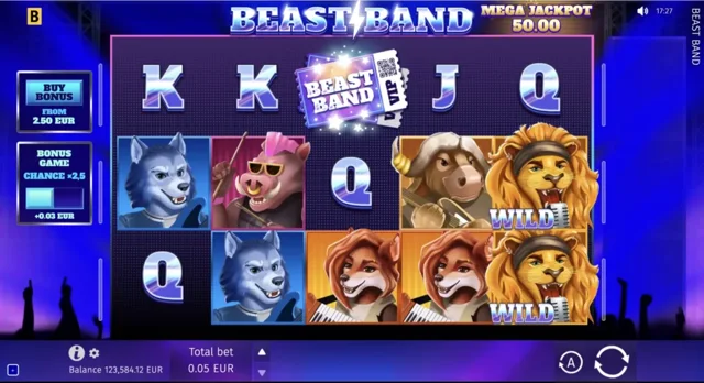 Beast Band: official animal-band main reel layout.