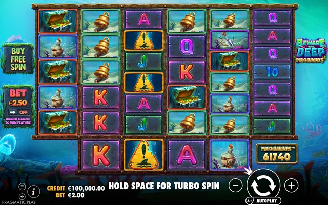 Beware The Deep Megaways — base game and controls