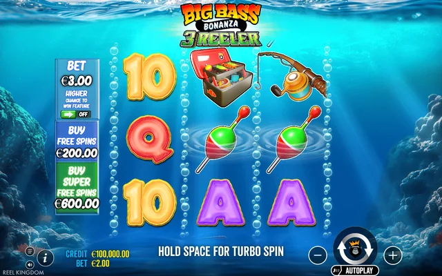 Big Bass Bonanza 3 Reeler — base game and controls