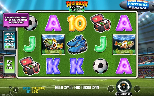 Big Bass Football Bonanza — base game and controls