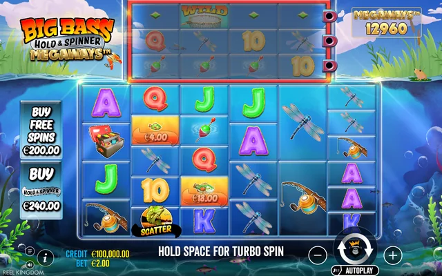 Big Bass Hold & Spinner Megaways — base game and controls