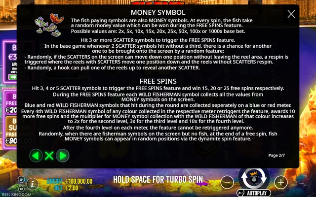 Big Bass Vegas 1000 — feature rules