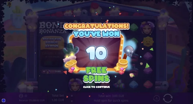 Bone Bonanza: official studio game illustration. Any displayed prices or wins are examples, not our results.