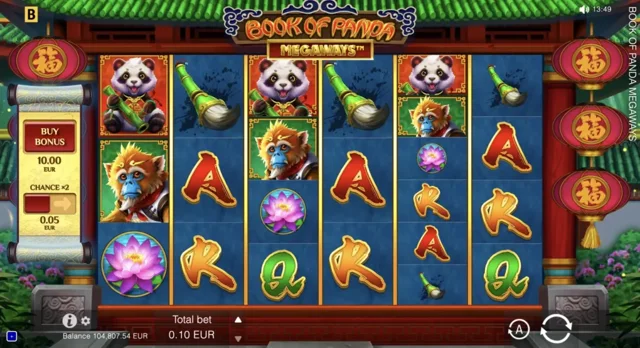 Book of Panda MEGAWAYS: official studio game illustration. Any displayed prices or wins are examples, not our results.