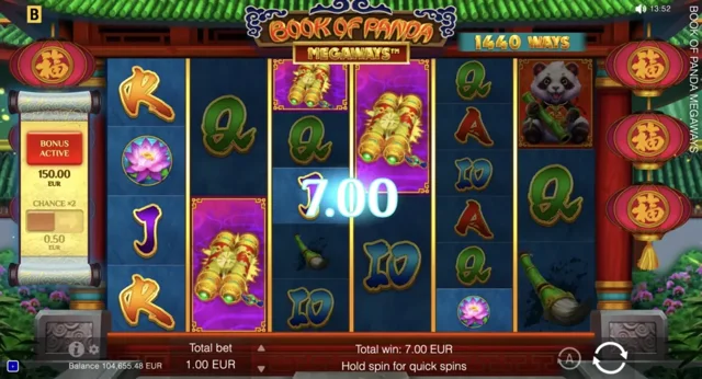 Book of Panda MEGAWAYS: official studio game illustration. Any displayed prices or wins are examples, not our results.