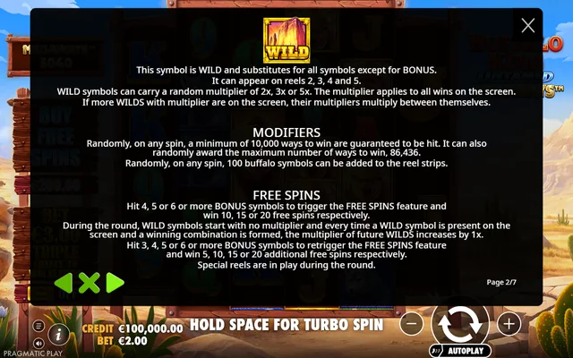 Buffalo King Untamed Megaways — feature rules