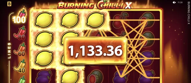 Burning Chilli X: official highlighted fruit-combination illustration.