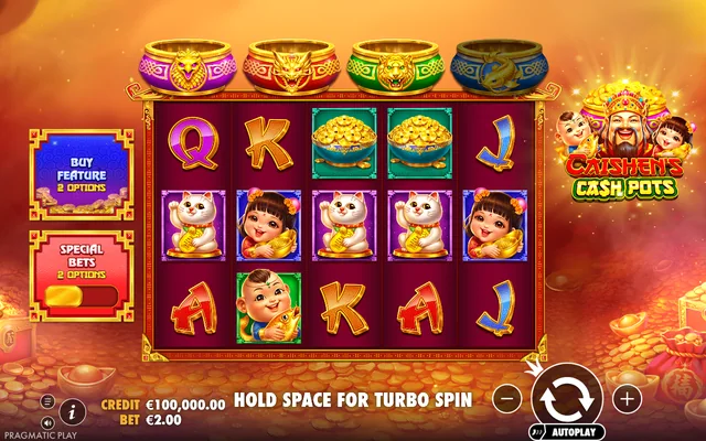 Caishen’s Cash Pots — base game and controls