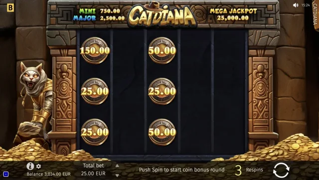 Catdiana: official Coin Respin field with fixed Coins.