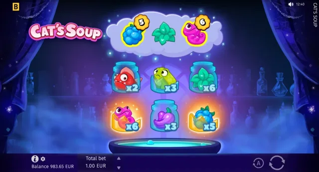 Cat's Soup: official recipe-based main-game field.