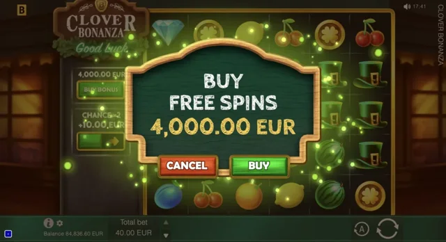 Clover Bonanza: official Irish-themed Free Spins confirmation.