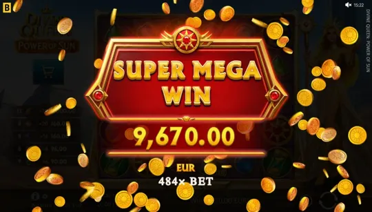 BGaming's example result screen; this illustrated payout is not our playing result or a typical return.