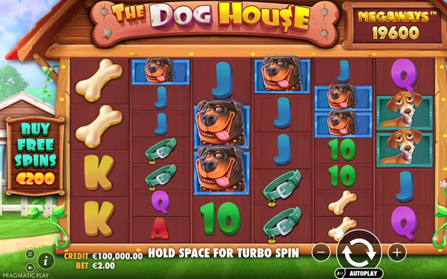 The Dog House Megaways — base game and controls