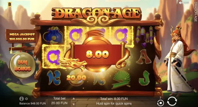 Dragon Age Hold & Win: official Coin-value reel board.