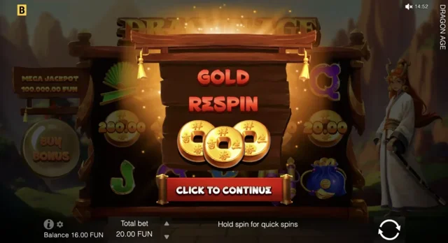 Dragon Age Hold & Win: official Gold Respin introduction.