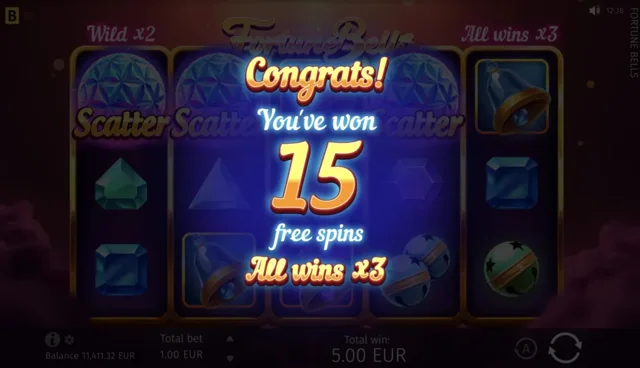 Fortune Bells: official studio feature illustration. Displayed prices or results are examples, not our play results.