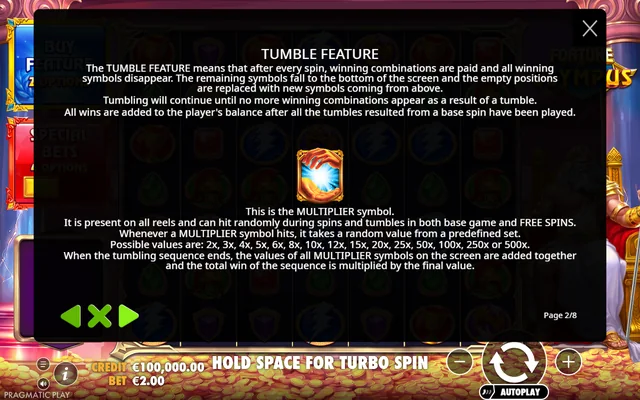 Fortune of Olympus — feature rules
