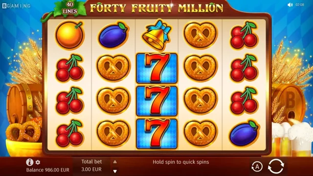 Forty Fruity Million: official forty-line Oktoberfest fruit layout.