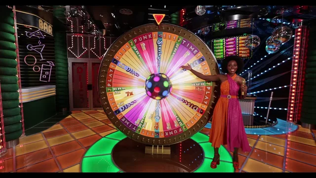 Funky Time: the main wheel and its numbered and bonus segments.