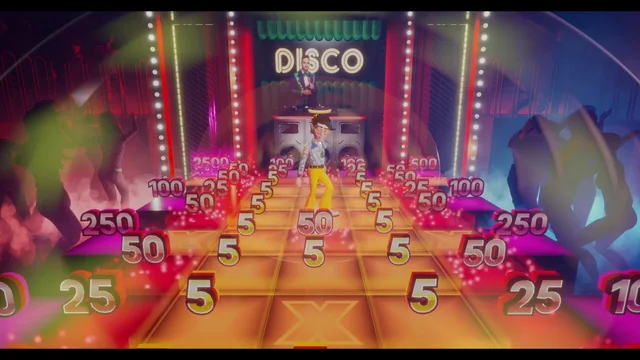 Funky Time: the Disco bonus switches from the wheel to a separate floor of displayed values.