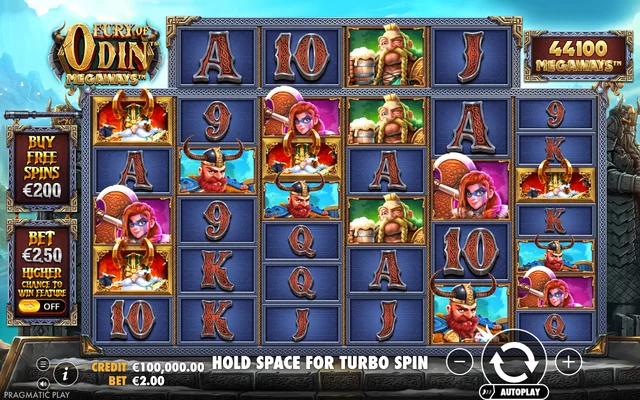 Fury of Odin Megaways — base game and controls