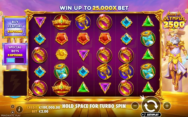 Gates of Olympus 2500 — base game and controls