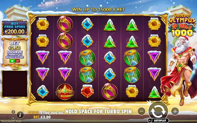 Gates of Olympus Xmas 1000 — base game and controls