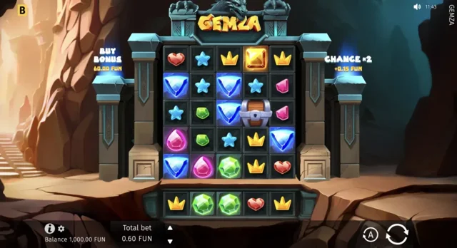 Gemza: official cave grid with the separate lower reel.
