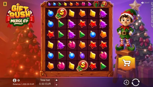 Official base-game layout for Gift Rush Merge Up