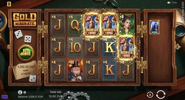 Gold Magnate: official reel arrangement with Big Ben Bonus symbols.