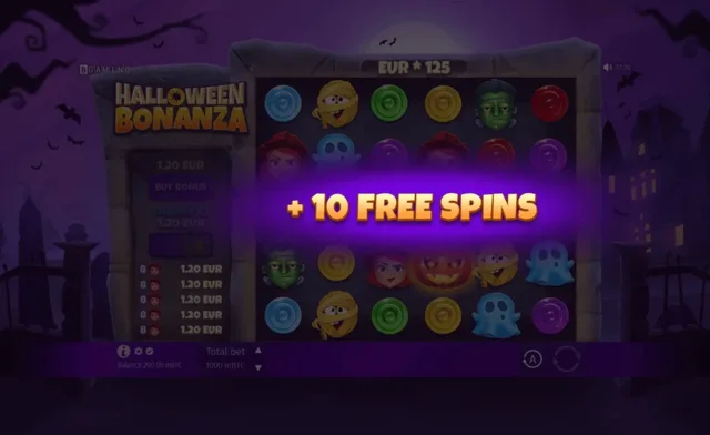 Halloween Bonanza: official studio feature illustration. Displayed prices or results are examples, not our play results.