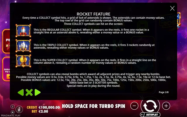 Launch to Riches — feature rules