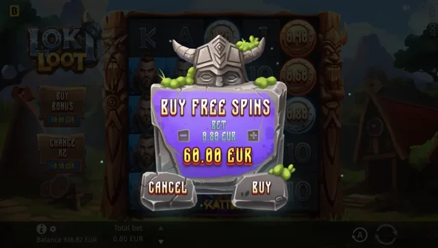 Loki Loot: official Free Spins purchase confirmation.