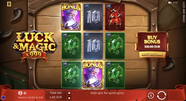 Luck and Magic: official face-down-card main-game field.