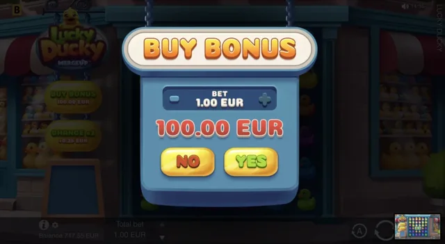 Lucky Ducky: official Free Spins purchase confirmation.