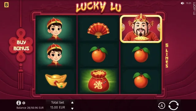 Lucky Lu: official three-by-three good-luck-themed reels.