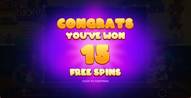 Lucky Turkey: official fifteen-Free-Spins announcement.