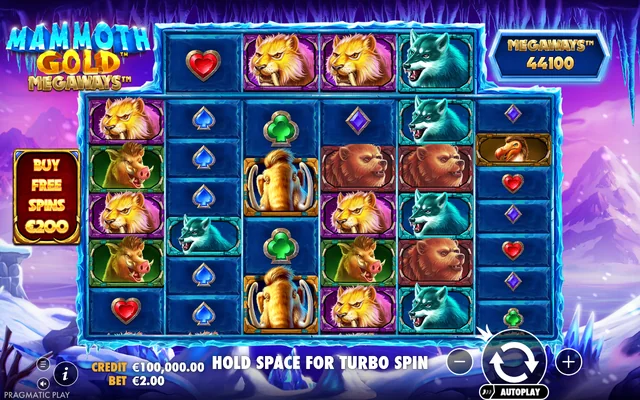 Mammoth Gold Megaways — base game and controls