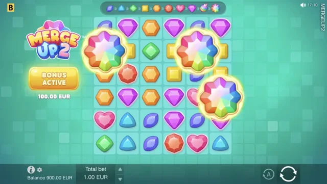 Merge Up 2: official grid with marked cells and Scatter symbols.