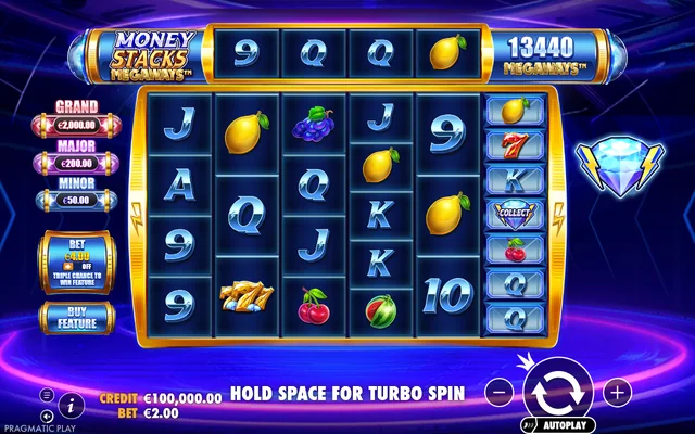 Money Stacks Megaways — base game and controls