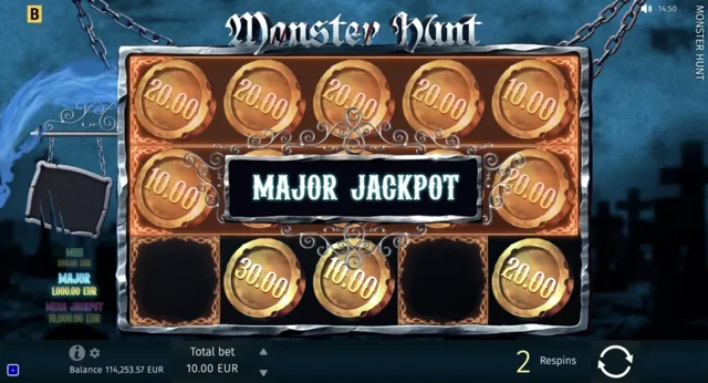 Monster Hunt: official Horror Respin Major-jackpot illustration.