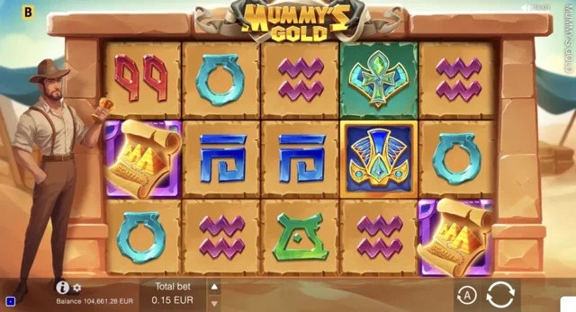 Mummy’s Gold: official Egyptian treasure reel layout.