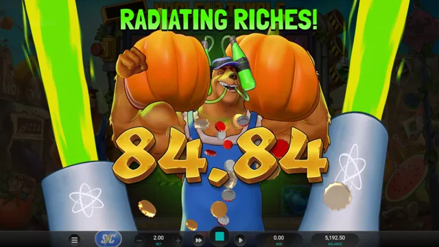 Nuclear Tumble: Nuclear Tumble Screenshot illustrated by the studio. Example amounts are not our gambling results.