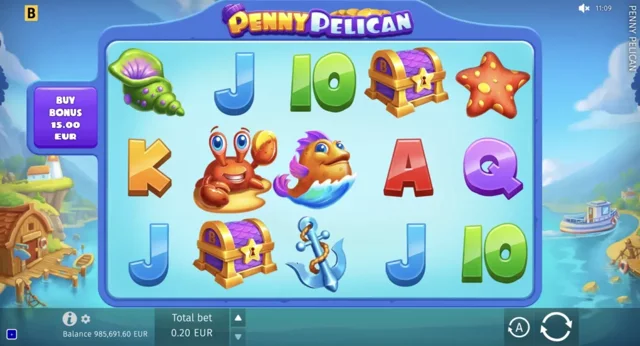 Penny Pelican: official harbour-themed main reels.