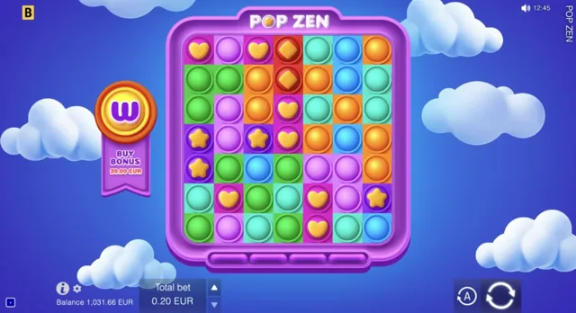 Pop Zen: official bubble-symbol grid.
