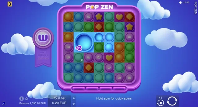 Pop Zen: official progressing bar and bubble-board illustration.