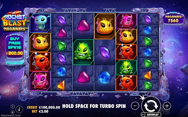 Rocket Blast Megaways — base game and controls